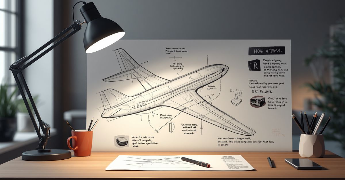how to draw a plane