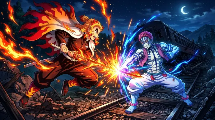 Rengoku vs Akaza