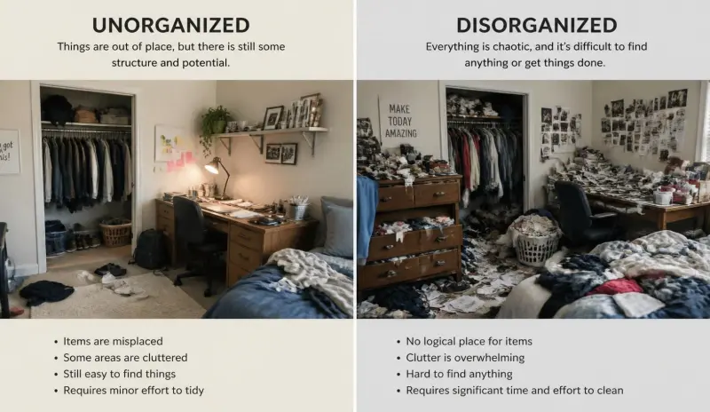 Unorganized vs Disorganized