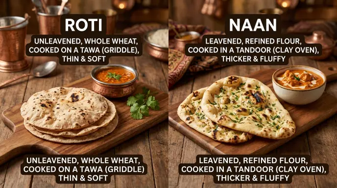 Roti vs Naan