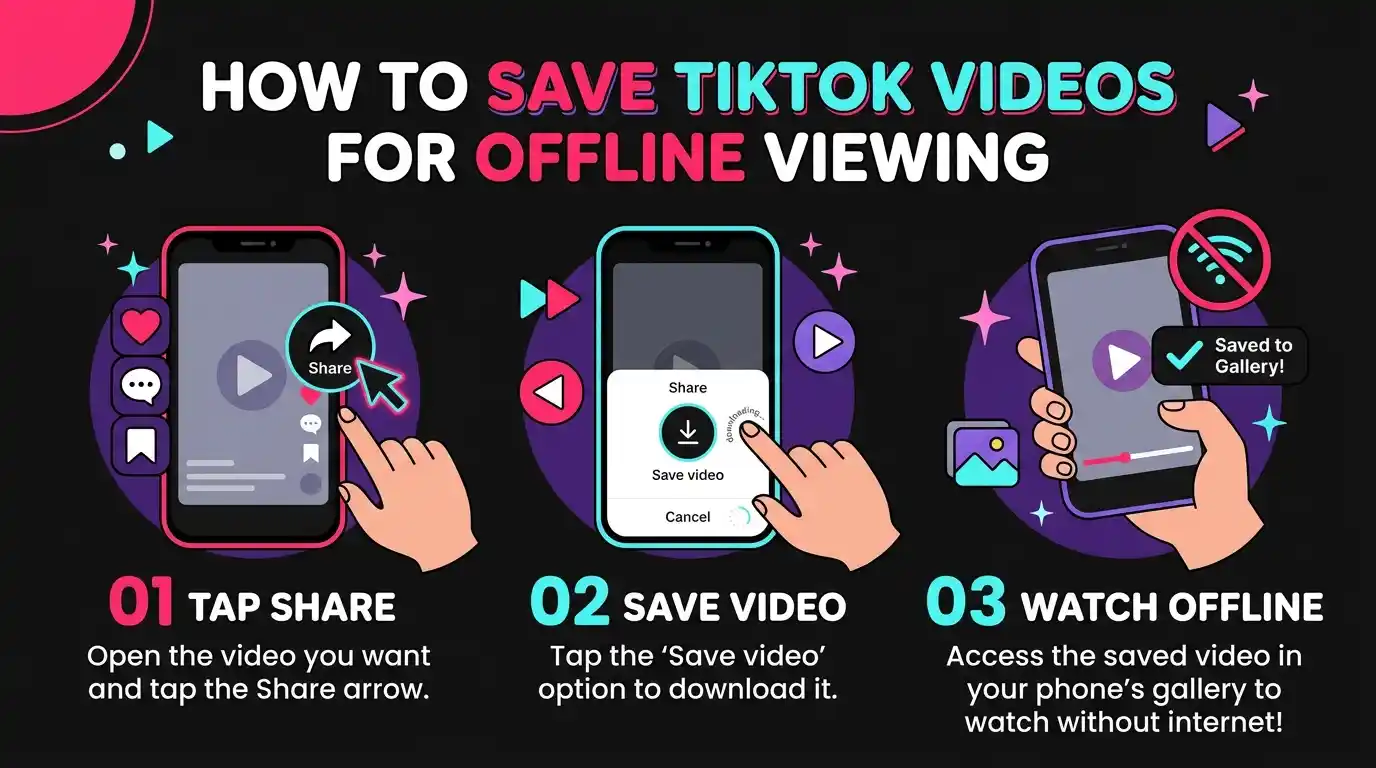 Want to save TikTok videos for offline viewing? Follow these simple steps to save your favorite clips to your phone and watch them anytime.